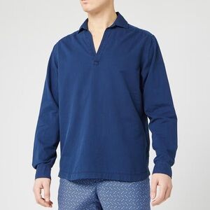 Orlebar Brown Indigo Half-Placket Shirt